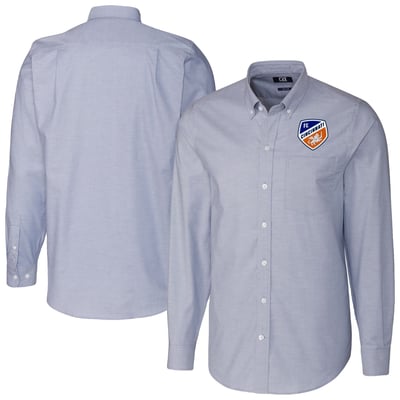  FC Cincinnati Cutter & Buck Stretch Oxford Long Sleeve Button-Down Shirt - Light Blue